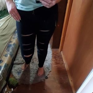 Distressed Black Jeans Size Small (4-6)